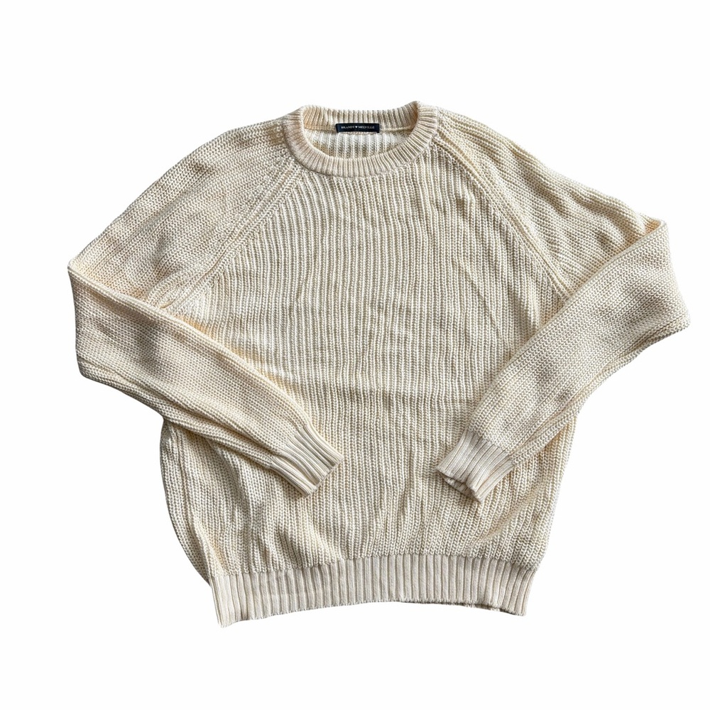 Brandy Melville Cream Crewneck Sweater
